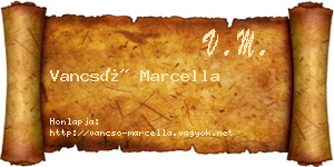 Vancsó Marcella névjegykártya